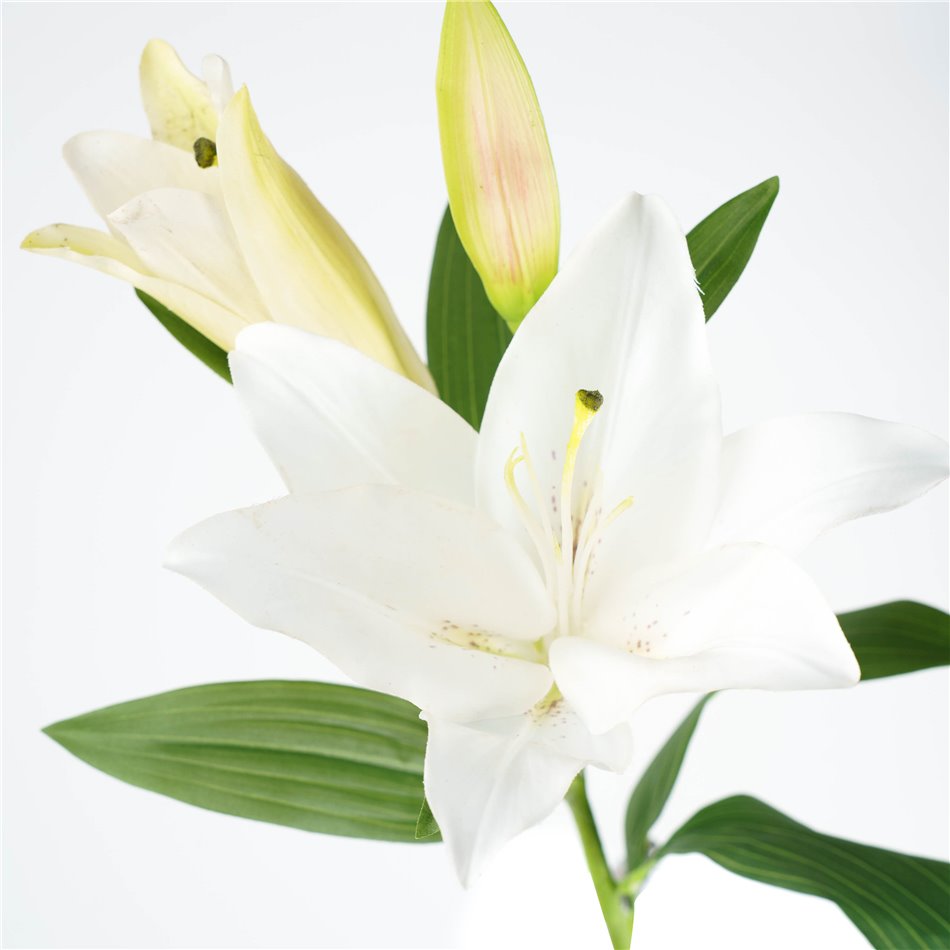 Decorative flower Lily white 1, H94cm