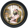 Настенный декор Black dog in pink, D26x2cm