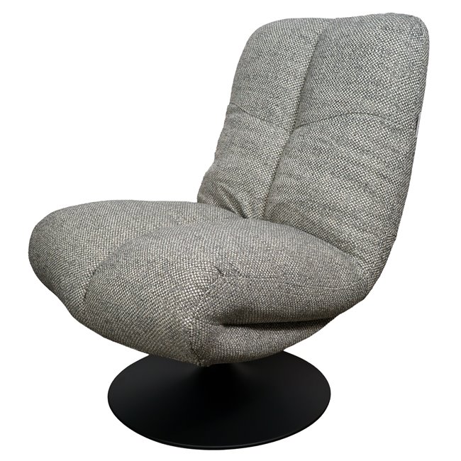 Atpūtas krēsls Valio 06, pelēks, grozāms 360 grādos, H98x92x71.5cm, sēdvirsmas augstums 52cm