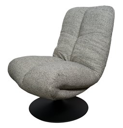 Atpūtas krēsls Valio 06, pelēks, grozāms 360 grādos, H98x92x71.5cm, sēdvirsmas augstums 52cm