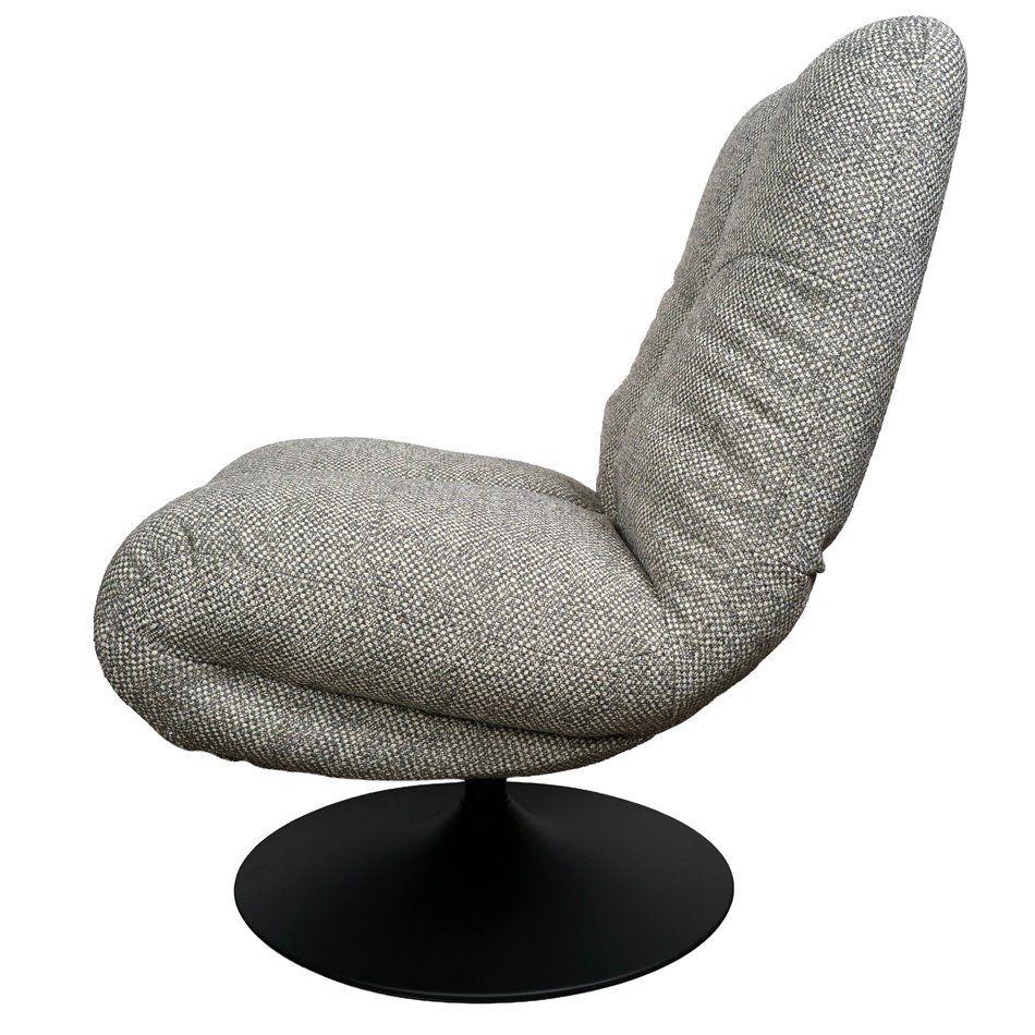Atpūtas krēsls Valio 06, pelēks, grozāms 360 grādos, H98x92x71.5cm, sēdvirsmas augstums 52cm