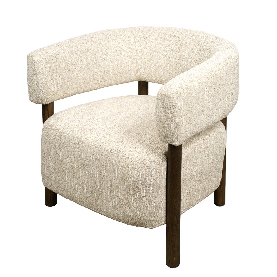 Artmchair Salmo, brown/light brown, H70x73x69cm, seat height 43cm