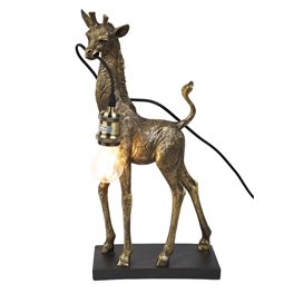 Galda lampa Giraffe with lamp, melna/zelta krasā, H50x26x13cm, E27 40W(MAX)