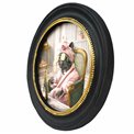 Настенный декор Black dog in pink, D26x2cm