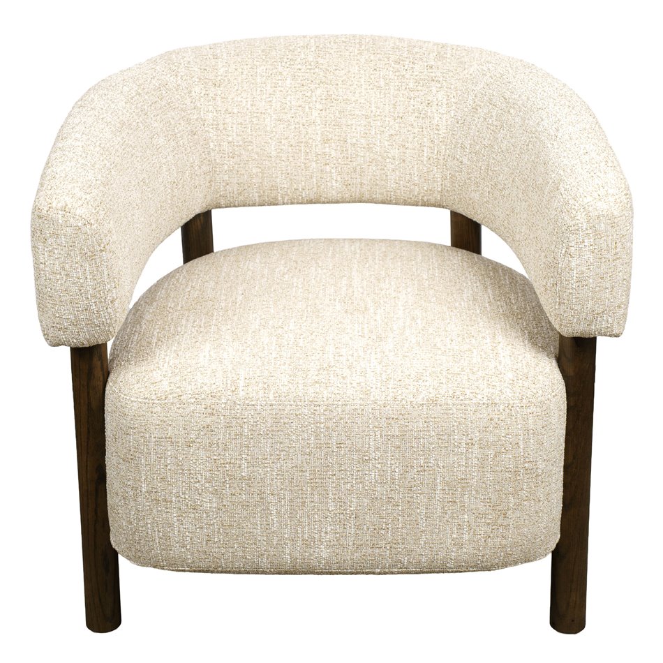 Artmchair Salmo, brown/light brown, H70x73x69cm, seat height 43cm