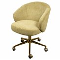 Офисное кресло Sahara 35, соломенно-зеленый/золотистый цвет, H76-86x60x61cm, высота сиденья 48-58cm