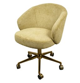 Biroja krēsls Sahara 35, salmu zaļš/zelta krāsā, H76-86x60x61cm, sēdvirsmas augstums 48-58cm
