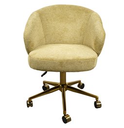 Biroja krēsls Sahara 35, salmu zaļš/zelta krāsā, H76-86x60x61cm, sēdvirsmas augstums 48-58cm