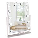 Mirror Holly, white, H43x35x7cm, LED 10W, 750lm