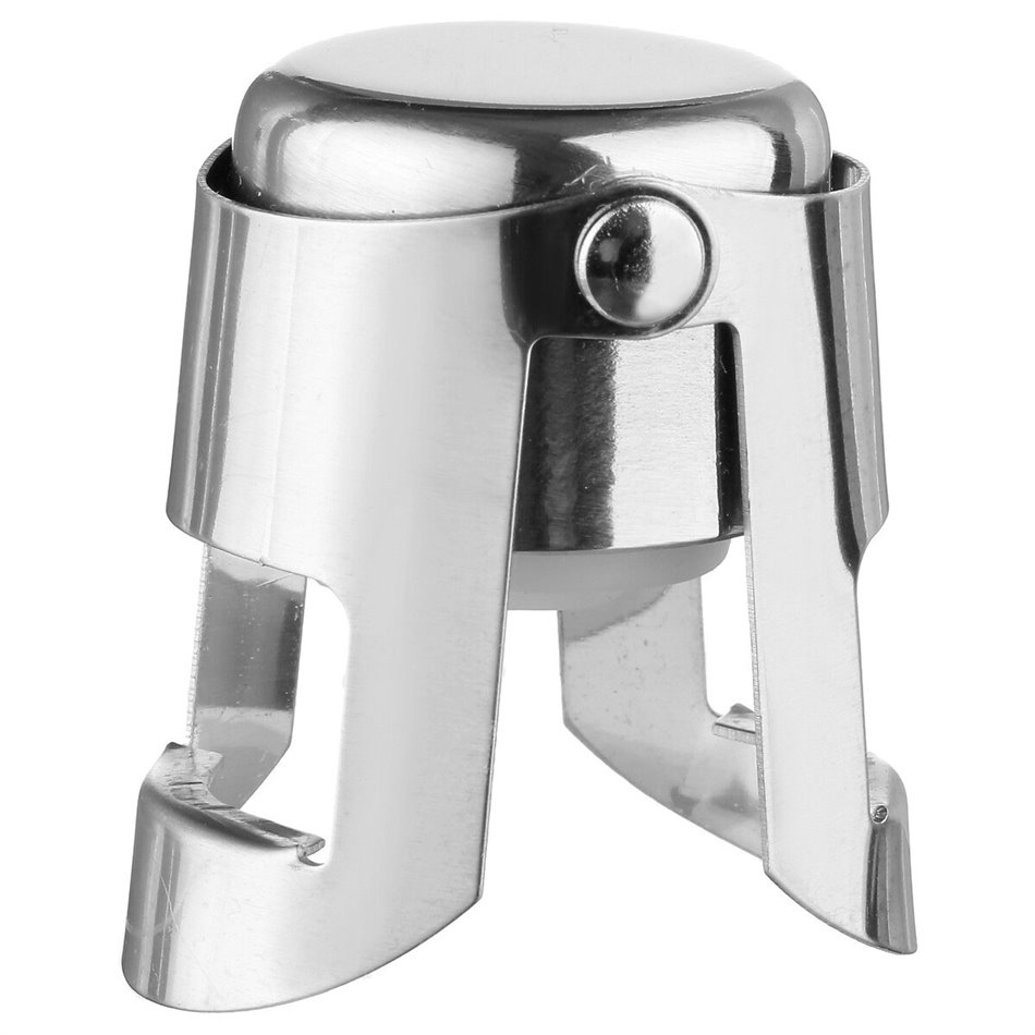 Champagne stopper, stainless steel, H3.7x5.5x4cm