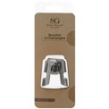 Champagne stopper, stainless steel, H3.7x5.5x4cm