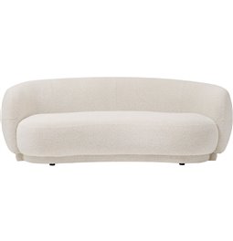 Sofa Nesky, balta, divvietīga, H72.5x192x99cm, sēdvirsmas augstums 42cm
