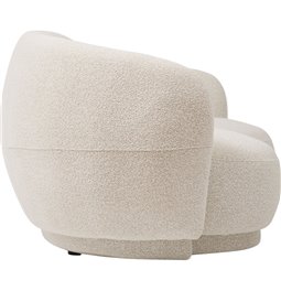 Sofa Nesky, balta, divvietīga, H72.5x192x99cm, sēdvirsmas augstums 42cm
