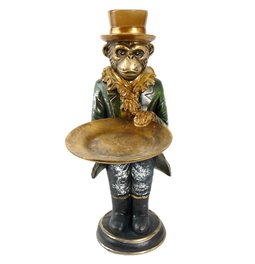 Dekoratīva figūra Monkey with tray, H40x24x16cm
