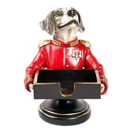 Dekoratīva figūra Mr dog with card box, H18.5x14x13cm