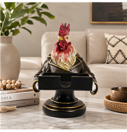 Dekoratīva figūra Mr chicken with card box, H18x14x14cm