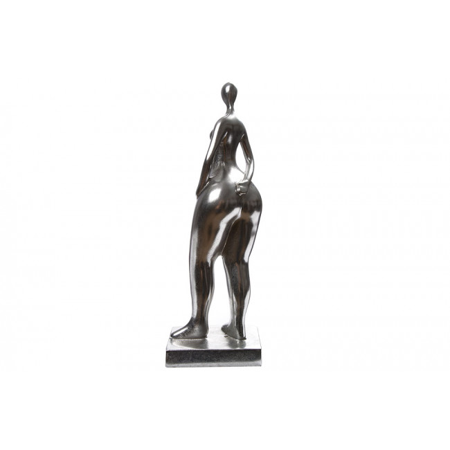 Decorative figure, silver colour, 17x12x48cm