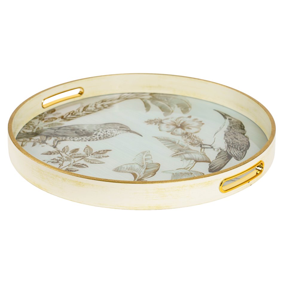 Decorative tray Fussio L, D39.2cm H4cm