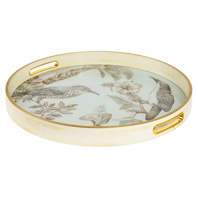 Decorative tray Fussio L, D39.2cm H4cm
