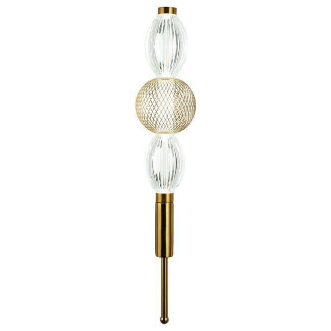 Wall lamp Sainteny, transparent/brass color, H52x10cm, LED 7W, 3000K/4000K/6000K, 385lm