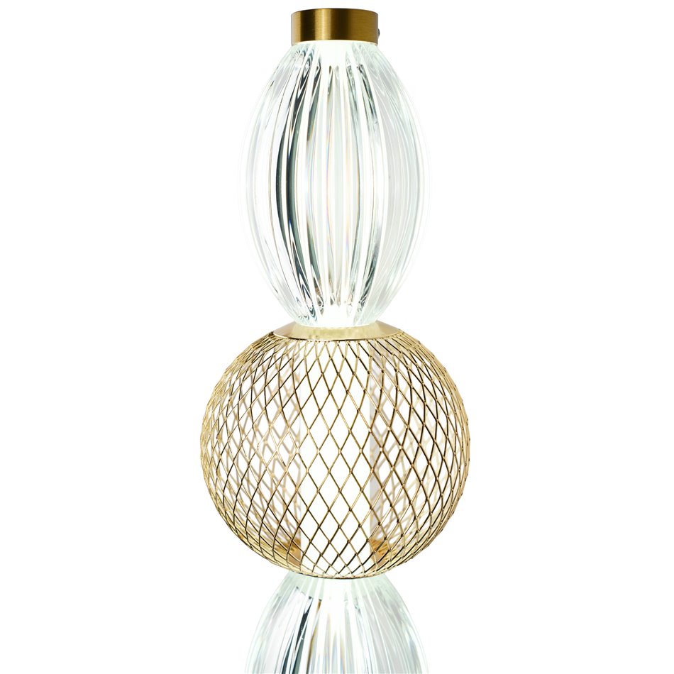 Wall lamp Sainteny, transparent/brass color, H52x10cm, LED 7W, 3000K/4000K/6000K, 385lm