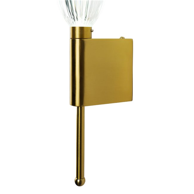 Wall lamp Sainteny, transparent/brass color, H52x10cm, LED 7W, 3000K/4000K/6000K, 385lm