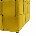Bench with storage box Montrelle L, gold color, velvet, H44x41x41cm