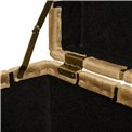 Bench with storage box Montrelle L, taupe, velvet, H44x41x41cm
