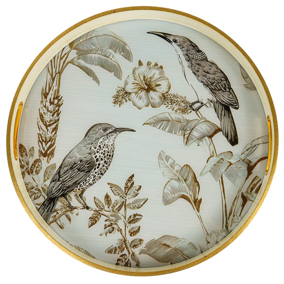 Decorative tray Fussio L, D39.2cm H4cm