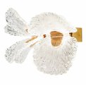 Wall lamp Smilde, transparent/gold color, H20x35cm, LED 24W, 3000K/4000K/6000K, 1320lm