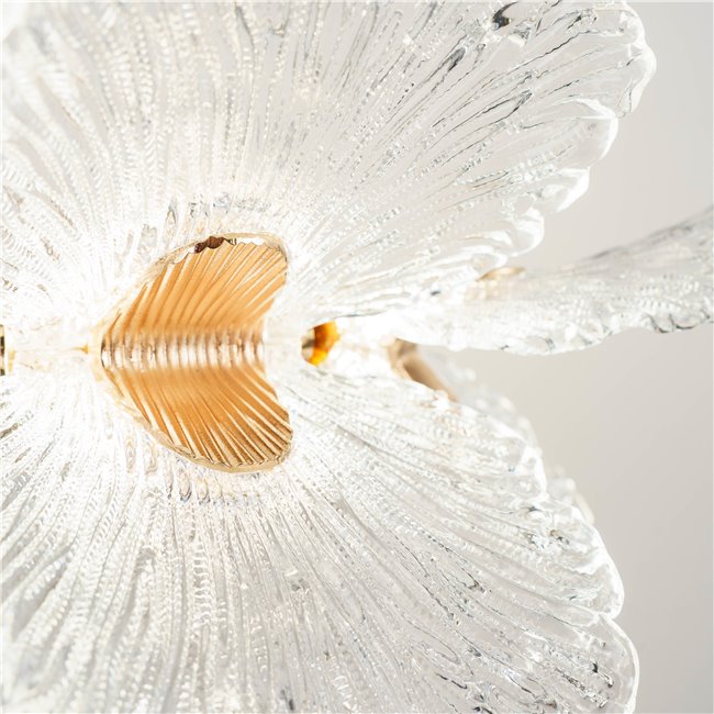 Wall lamp Smilde, transparent/gold color, H20x35cm, LED 24W, 3000K/4000K/6000K, 1320lm