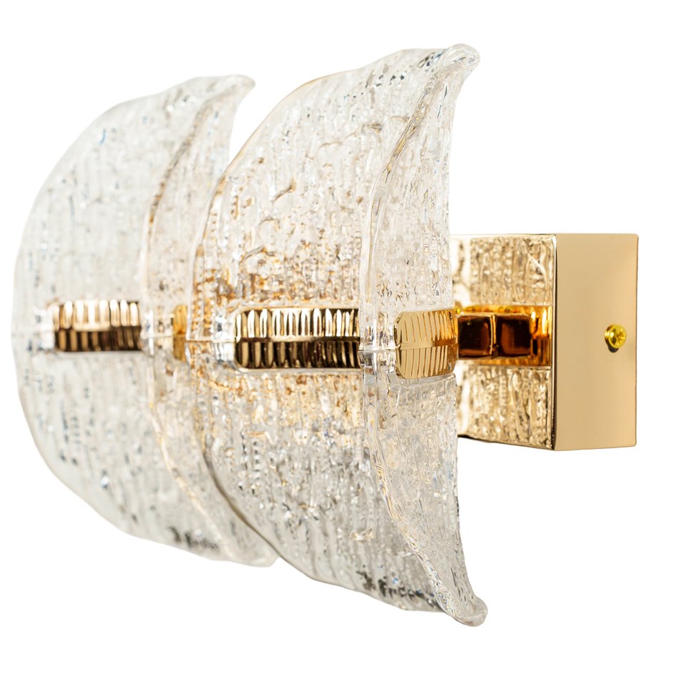 Wall lamp Snarteno, transparent/gold color, H20x24cm, LED 30W, 3000K/4000K/6000K, 1890lm