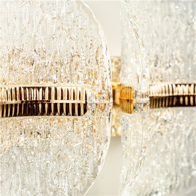 Wall lamp Snarteno, transparent/gold color, H20x24cm, LED 30W, 3000K/4000K/6000K, 1890lm
