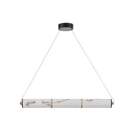 Подвесной светильник Adranno black, черный/золотой цвет, H8x105x8cm, LED 44W, 3000K, 1900lm