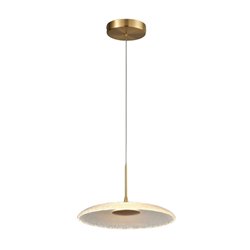 Подвесной светильник Agliano, прозрачный/золотой цвет, D28cm, LED 10W, 3000K, 250lm