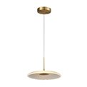 Подвесной светильник Agliano, прозрачный/золотой цвет, D28cm, LED 10W, 3000K, 250lm