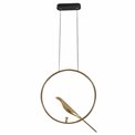 Подвесной светильник Malarro 1, черный/золотой цвет, H150cm, D35cm, LED 8W, 3000K, 2835lm