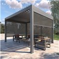 Садовый навес/пергола Laevora 4x3м, алюминий, графитовый цвет