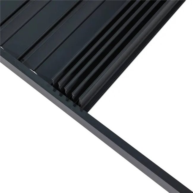 Садовый навес/пергола Laevora 4x3м, с регулируемыми вручную ламелями крыши, алюминий, графитовый цвет