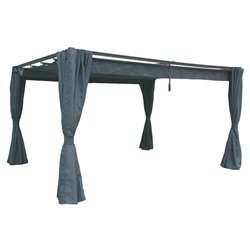 Пергола Lapalmeira 3x4 м с выдвижной крышей, графитово-серый цвет