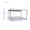 Пергола Lapalmeira 3x4 м с выдвижной крышей, графитово-серый цвет