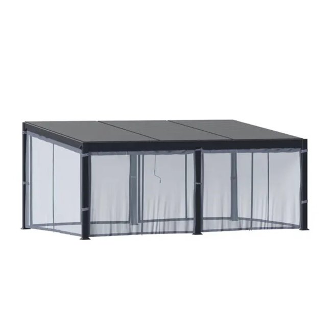 Садовый навес/пергола Lavila 6x3,5м, алюминий/сталь, графитовый цвет
