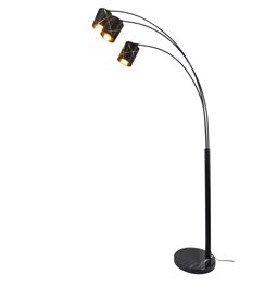 Floor lamp Moirsy 3A, black/gold color, H204cm, D130cm, E27x3 40W(MAX)