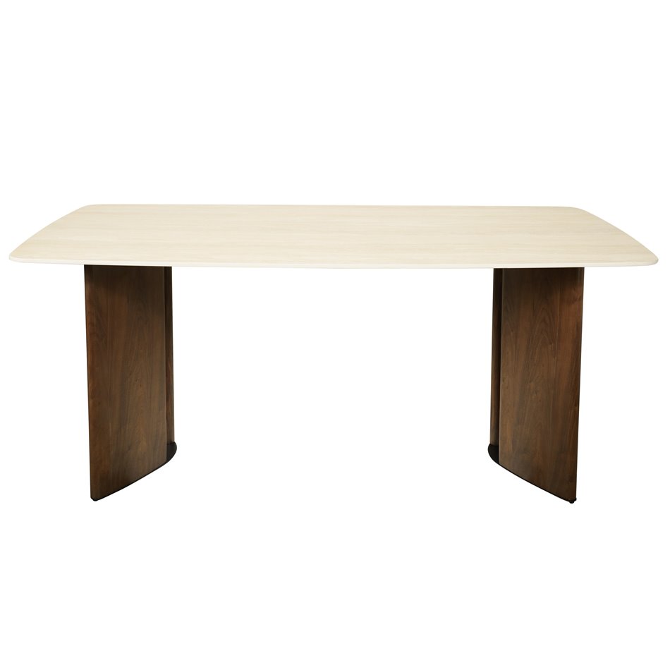 Обеденный стол Otilia, керамика/ореховый шпон/MDF/металл, 180x89cm H76cm