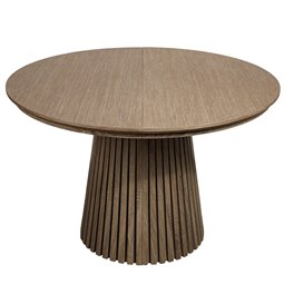 Extendable dining table Bermero, 25mm MDF/oak veneer, 120-200x120m H77cm