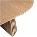 Раздвижной обеденный стол Bermero, 25мм  МДФ/дубовый шпон, 120-200x120см H77см