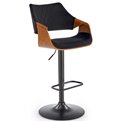 Bar stool H124, nut/black, H93-114x55x52cm