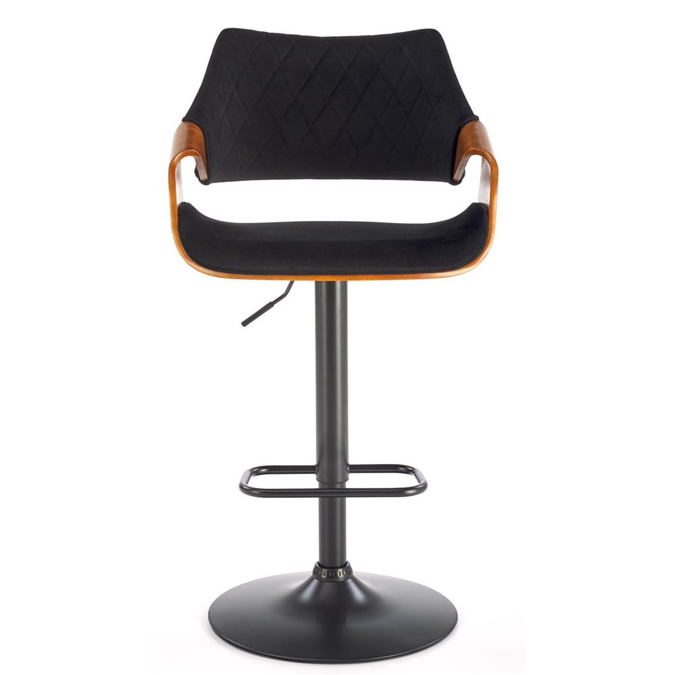 Bar stool H124, nut/black, H93-114x55x52cm