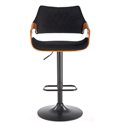 Bar stool H124, nut/black, H93-114x55x52cm