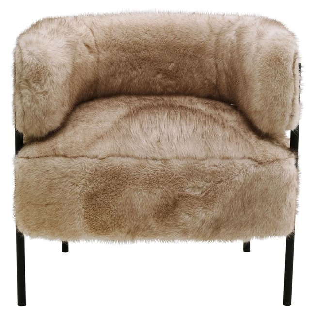Armchair Lilja Soft, beige, H73x76x57cm, seat height 47cm 